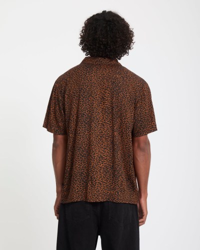 Utopias Print SL Hemd brown horn1